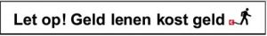 Gel lenen kost geld